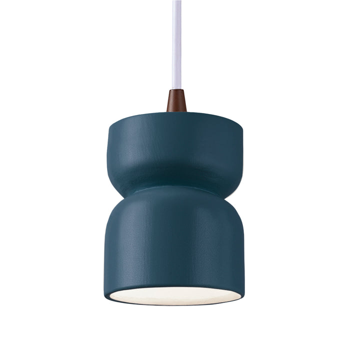 Justice Designs CER-6500-MID-DBRZ-WTCD One Light Pendant, Midnight Sky