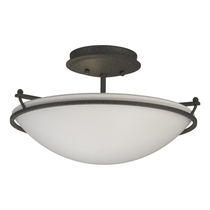 Hubbardton Forge 124302-SKT-20-GG0047 Two Light Semi-Flush Mount, Natural Iron
