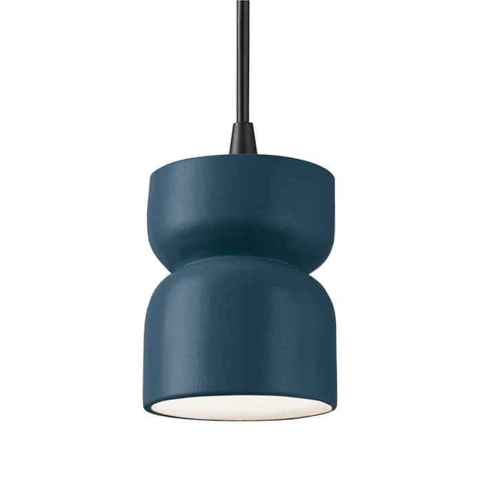 Justice Designs CER-6500-MID-MBLK-BKCD One Light Pendant, Midnight Sky