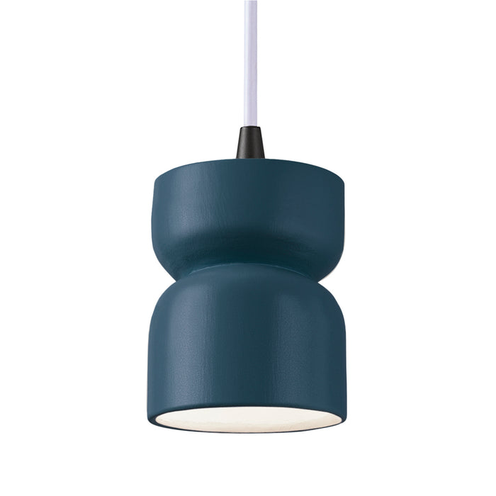 Justice Designs CER-6500-MID-MBLK-WTCD One Light Pendant, Midnight Sky