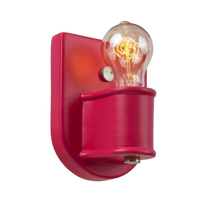 Justice Designs CER-7031-CRSE-NCKL One Light Wall Sconce, Cerise