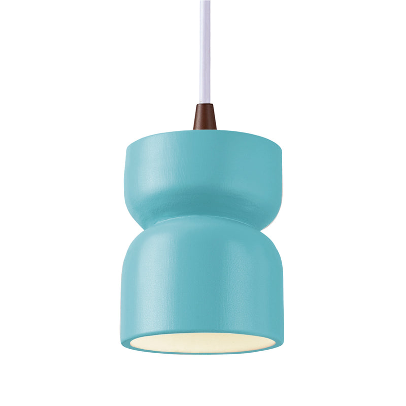 Justice Designs CER-6500-RFPL-DBRZ-WTCD One Light Pendant, Reflecting Pool