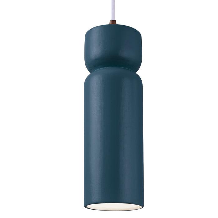 Justice Designs CER-6510-MID-DBRZ-WTCD One Light Pendant, Midnight Sky