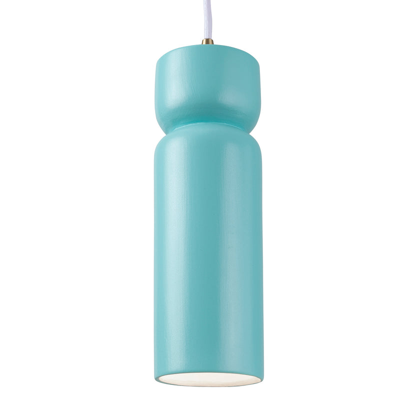 Justice Designs CER-6510-RFPL-ABRS-WTCD One Light Pendant, Reflecting Pool