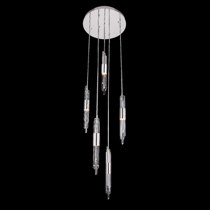 Allegri 037952-010-FR001 LED Foyer Pendant, Polished Chrome