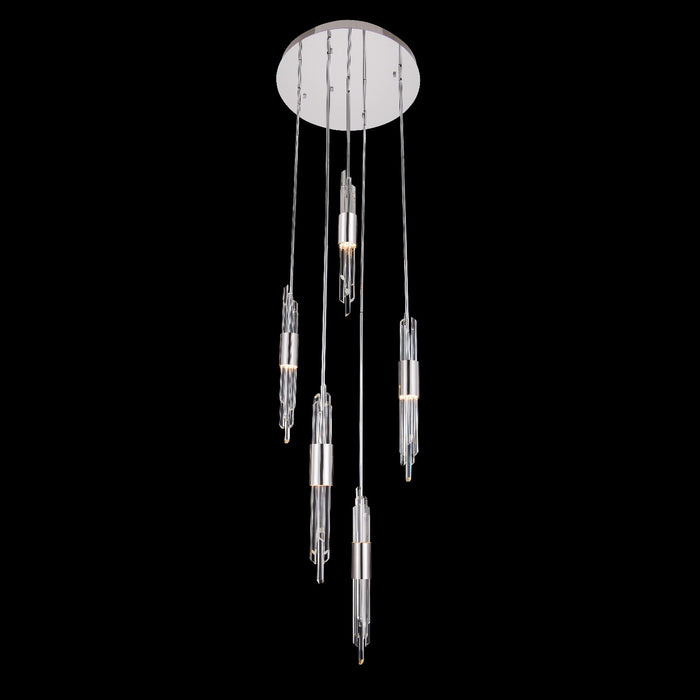 Allegri 037952-010-FR001 LED Foyer Pendant, Polished Chrome