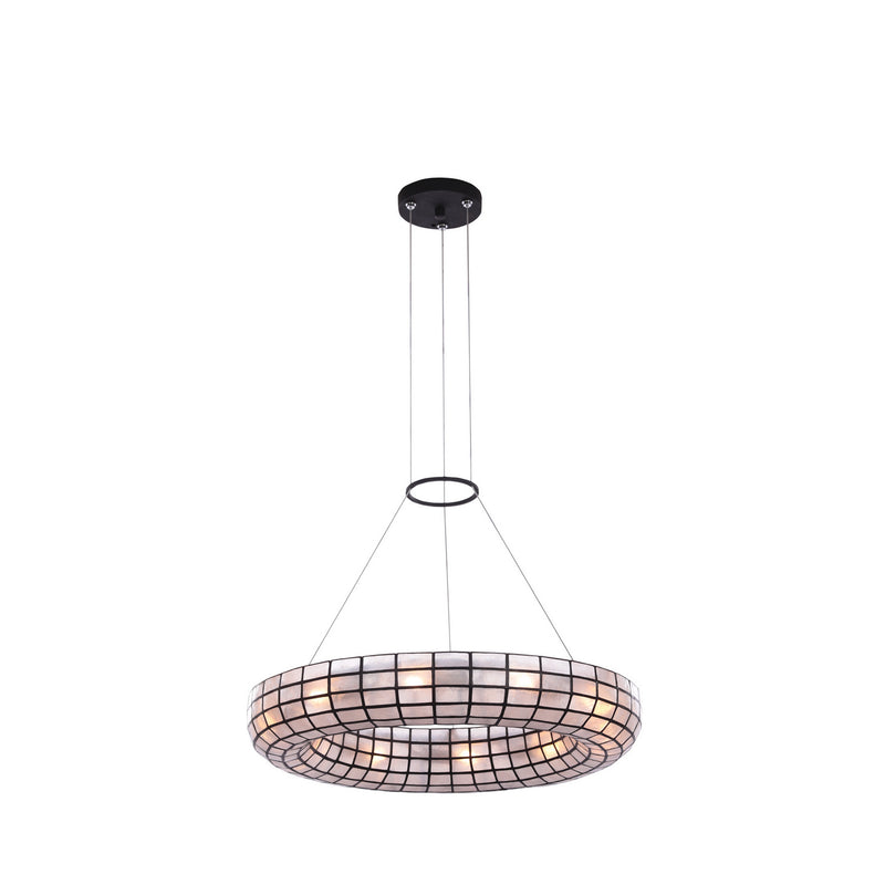Kalco 514955MB Ten Light Pendant, Matte Black