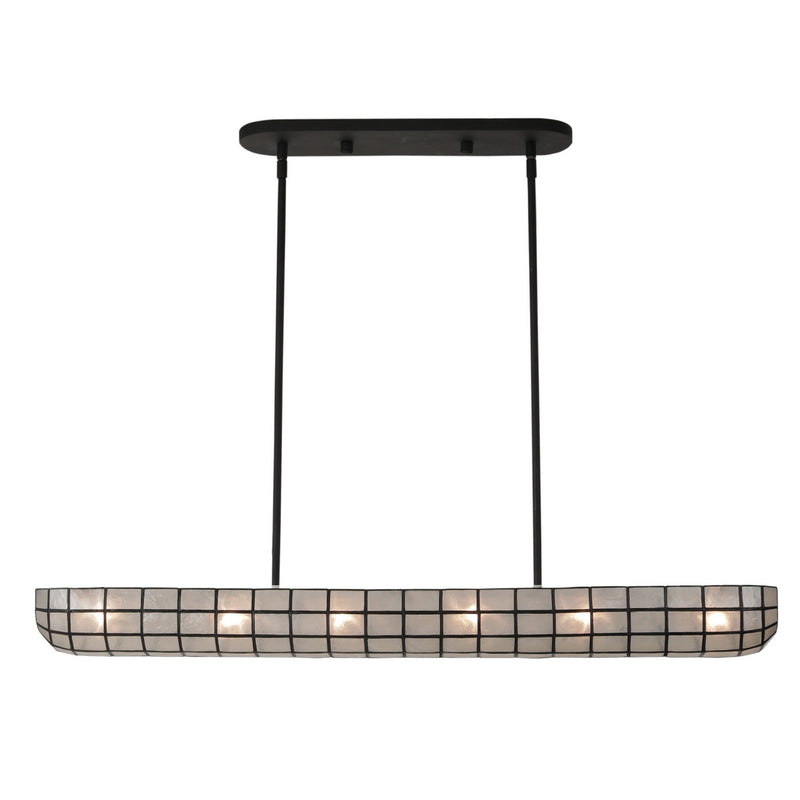 Kalco 514961MB Six Light Island Pendant, Matte Black