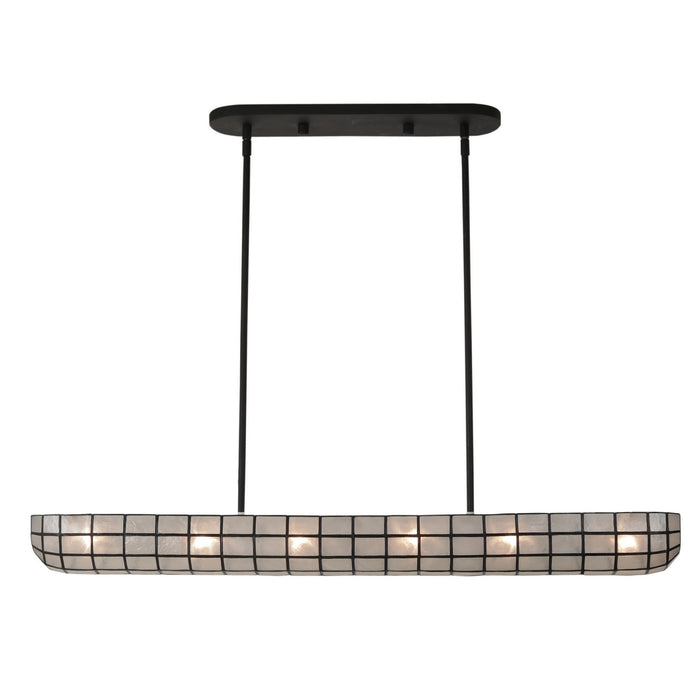 Kalco 514961MB Six Light Island Pendant, Matte Black