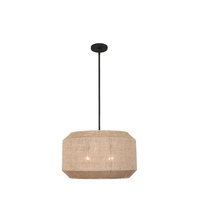 Kalco 515455MB Four Light Pendant, Matte Black