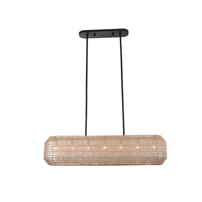 Kalco 515461MB Seven Light Island Pendant, Matte Black