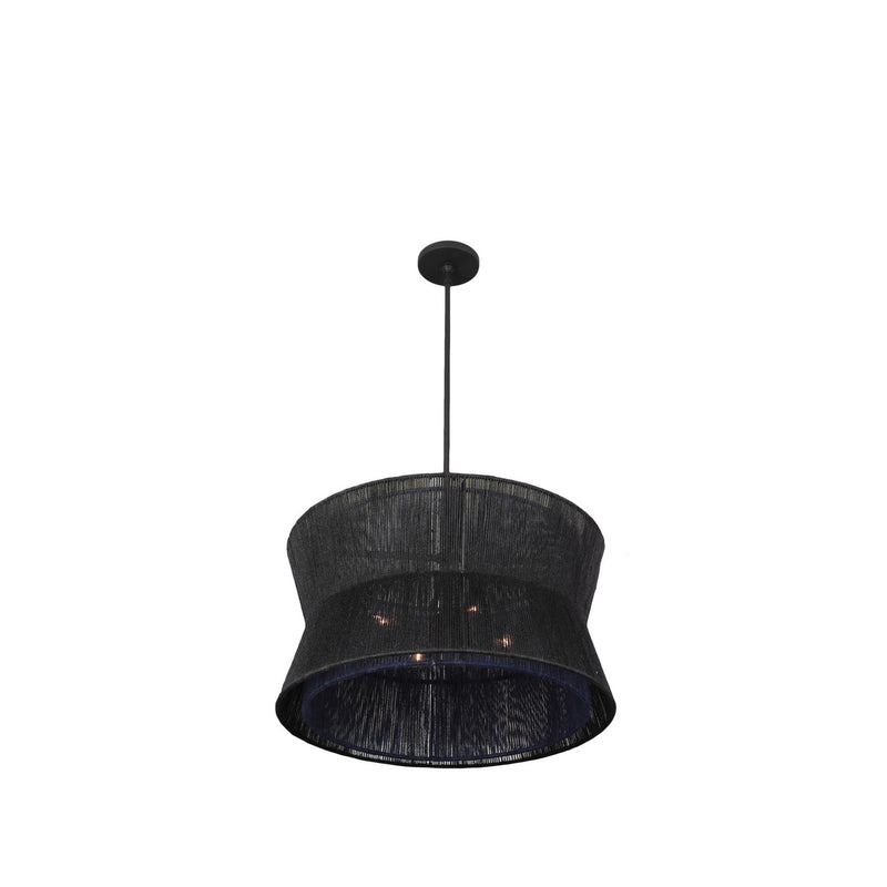 Kalco 515555MB Four Light Pendant, Matte Black