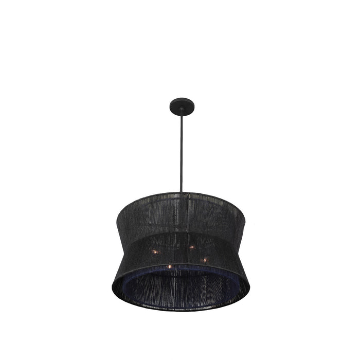 Kalco 515555MB Four Light Pendant, Matte Black