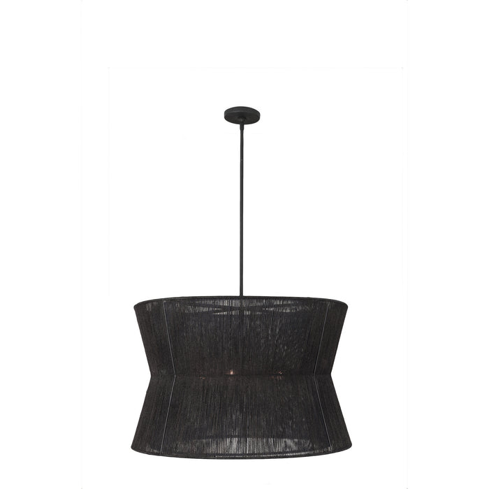 Kalco 515556MB Six Light Pendant, Matte Black