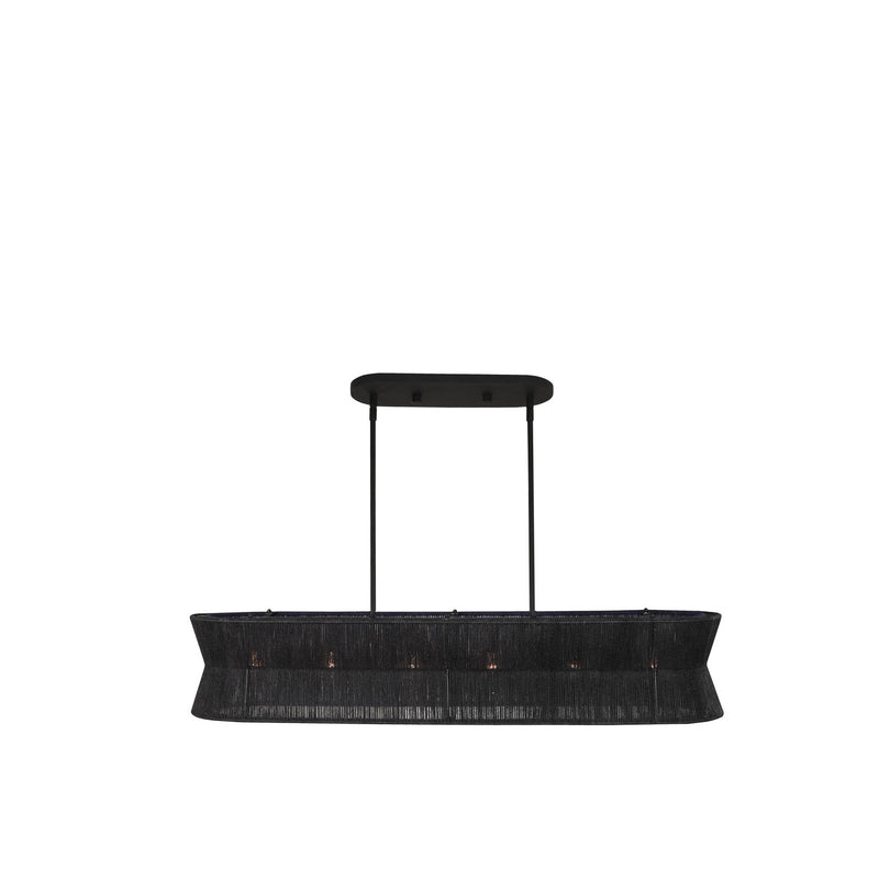 Kalco 515561MB Six Light Island Pendant, Matte Black
