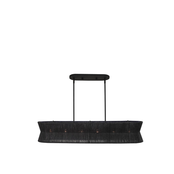 Kalco 515561MB Six Light Island Pendant, Matte Black