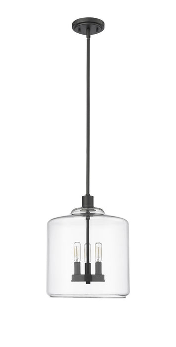 Millennium 46933-MB Three Light Pendant, Matte Black
