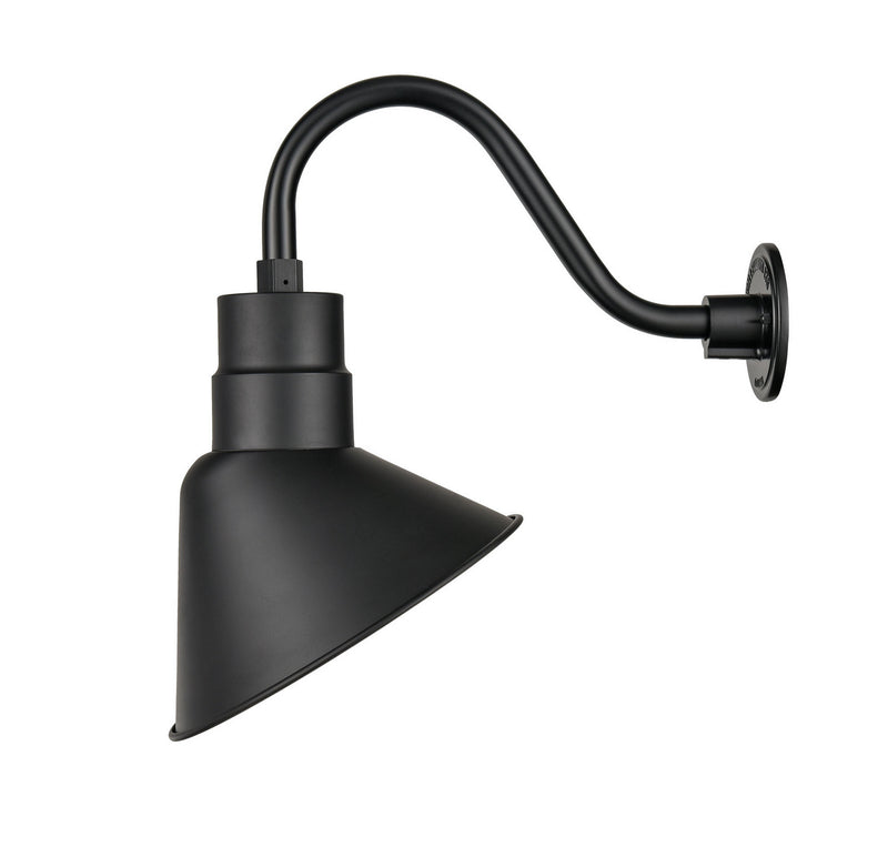 Millennium LEDRAS12-SB LED Angle Shade, Satin Black