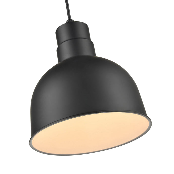 Millennium LEDRDBC10-SB LED Cord Hung Deep Bowl Shade, Satin Black