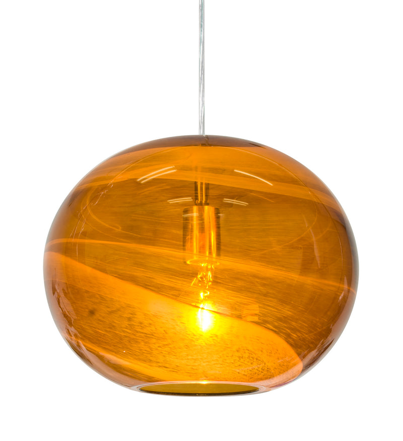 Besa 1JC-GENOAM-SN One Light Pendant, Satin Nickel