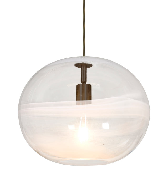 Besa 1JC-GENOCL-BR One Light Pendant, Bronze
