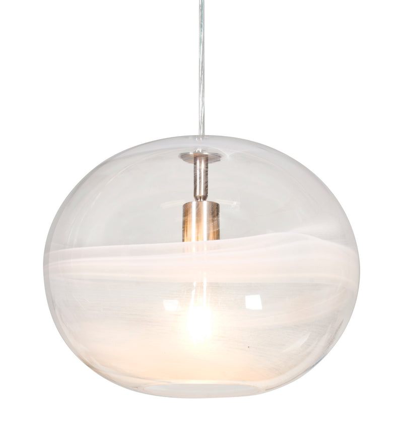 Besa 1JC-GENOCL-SN One Light Pendant, Satin Nickel