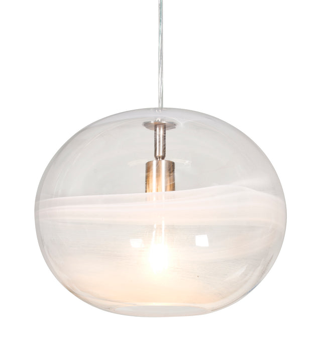 Besa 1JC-GENOCL-SN One Light Pendant, Satin Nickel