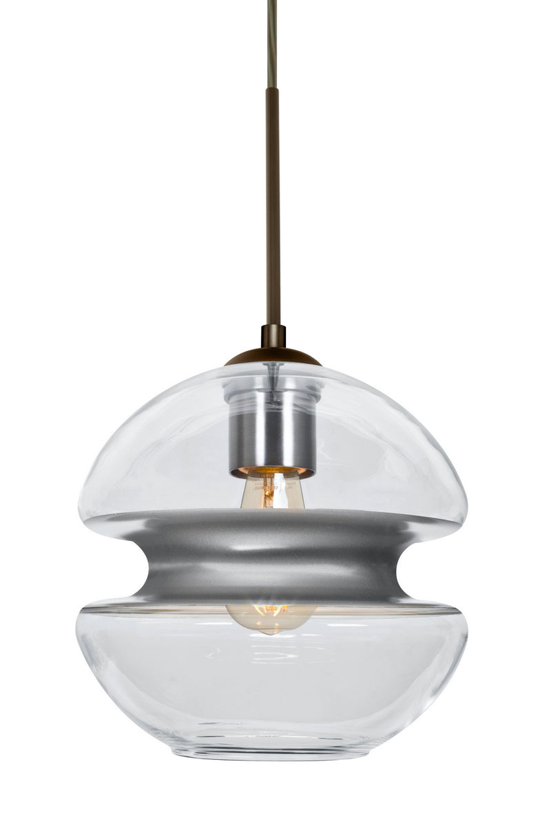 Besa 1JC-HULA8SL-EDIL-BR One Light Pendant, Bronze
