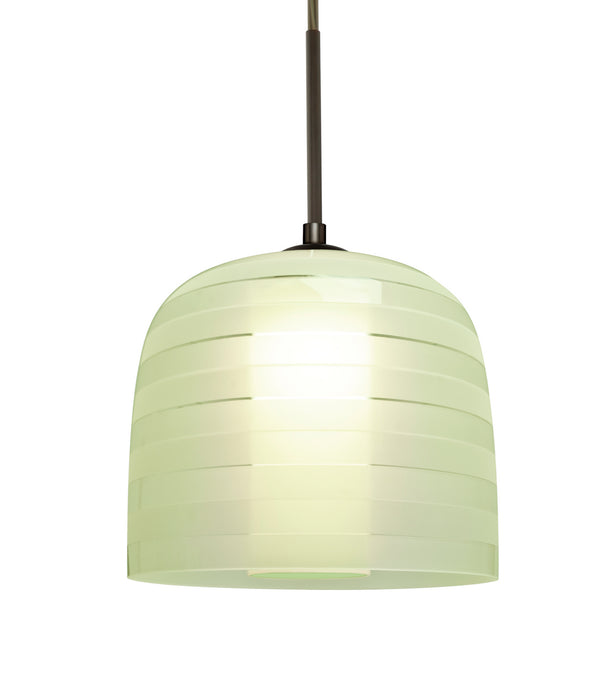 Besa 1JC-MITZI7CR-BR One Light Pendant, Bronze