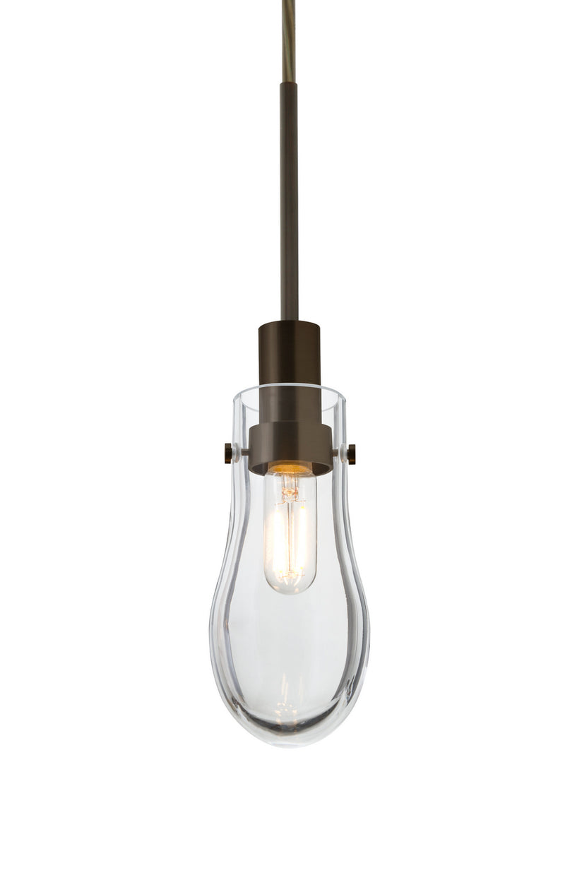 Besa 1JC-WISHCL-EDIL-BR One Light Pendant, Bronze