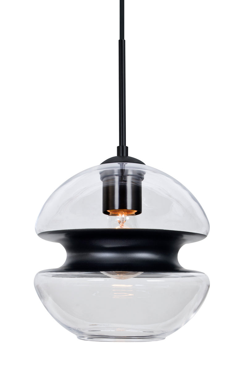 Besa 1JT-HULA8BK-BK One Light Pendant, Black