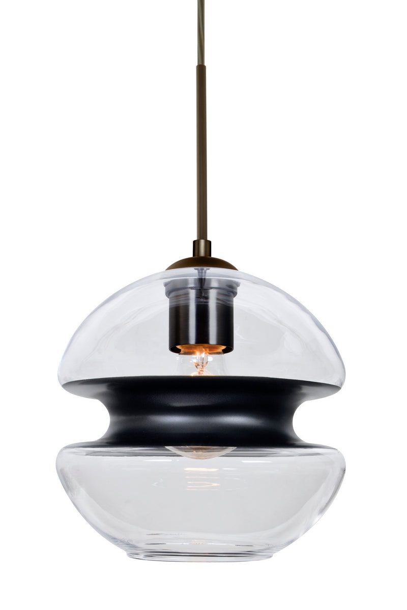 Besa 1JT-HULA8BK-BR One Light Pendant, Bronze