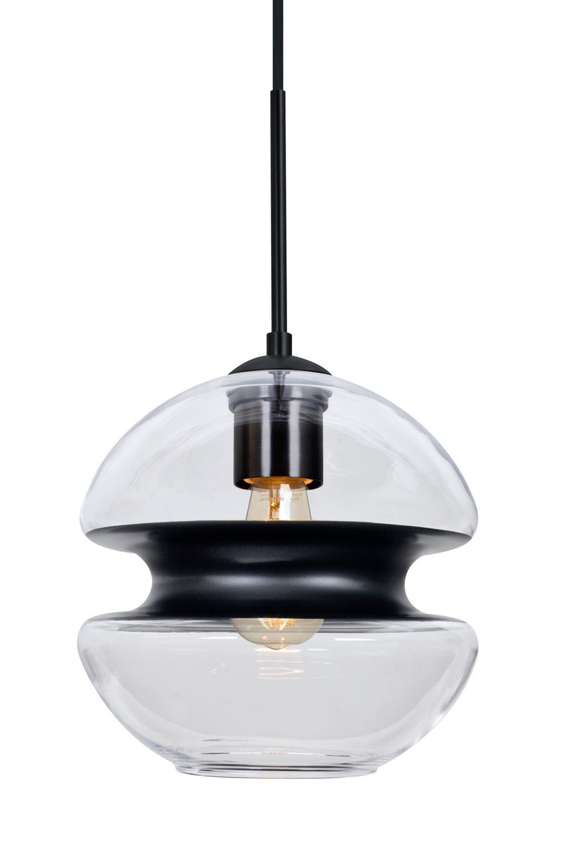 Besa 1JT-HULA8BK-EDIL-BK One Light Pendant, Black
