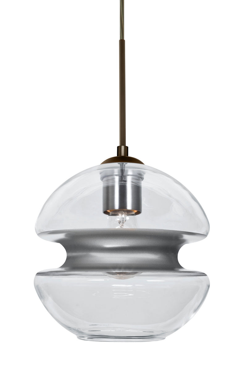 Besa 1JT-HULA8SL-BR One Light Pendant, Bronze