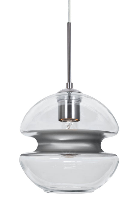 Besa 1JT-HULA8SL-SN One Light Pendant, Satin Nickel