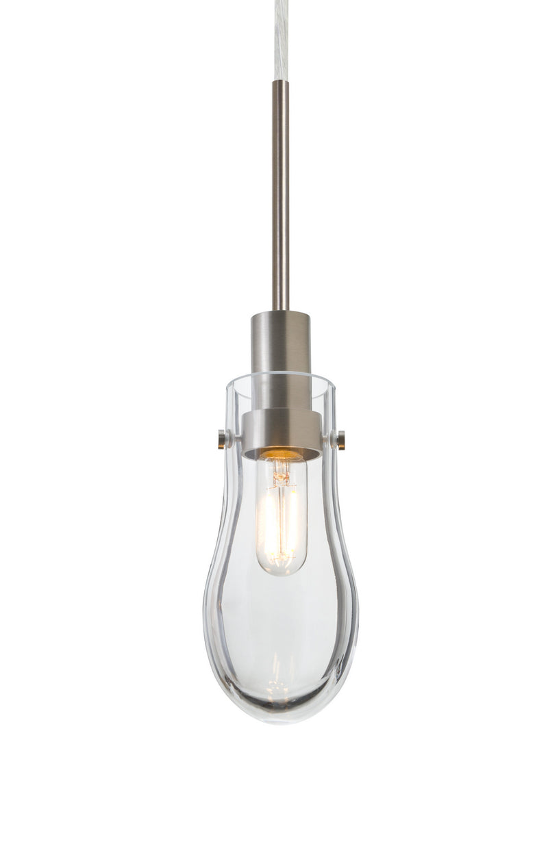 Besa 1JT-WISHCL-SN One Light Pendant, Satin Nickel