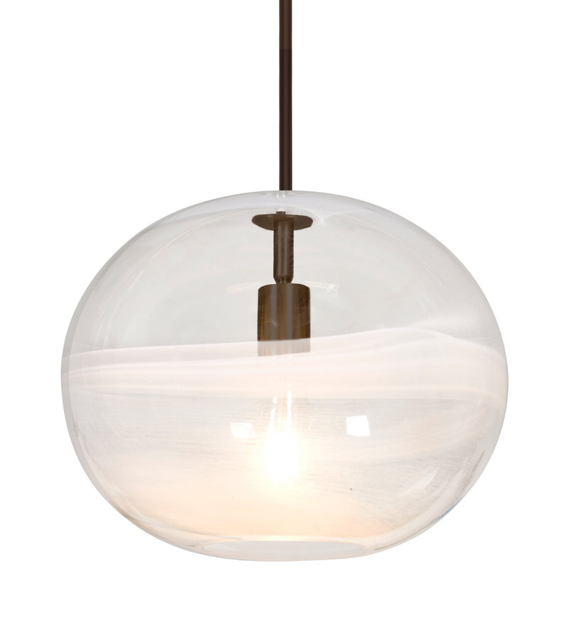 Besa 1TT-GENOCL-BR One Light Pendant, Bronze