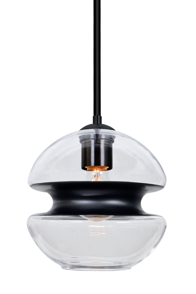Besa 1TT-HULA8BK-BK One Light Pendant, Black