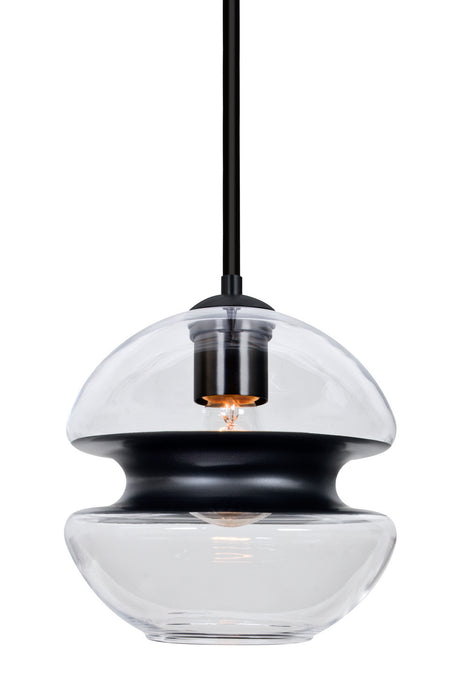 Besa 1TT-HULA8BK-BK One Light Pendant, Black