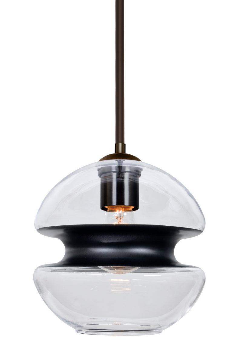Besa 1TT-HULA8BK-BR One Light Pendant, Bronze
