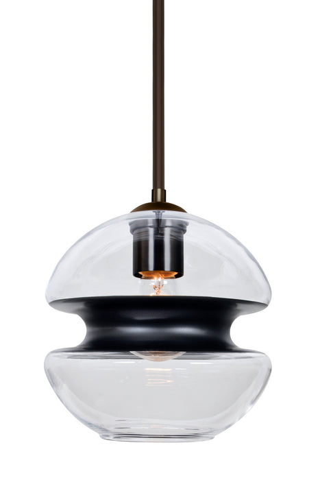 Besa 1TT-HULA8BK-BR One Light Pendant, Bronze
