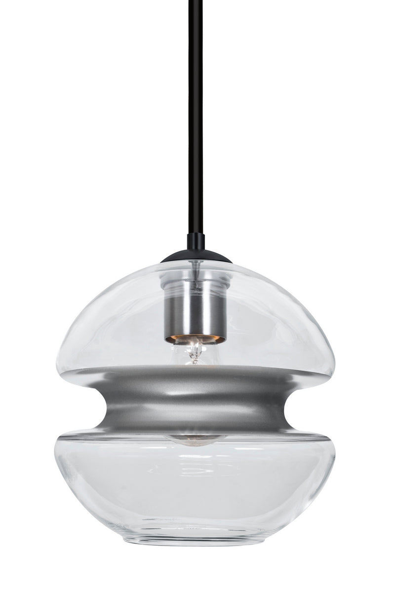Besa 1TT-HULA8SL-BK One Light Pendant, Black