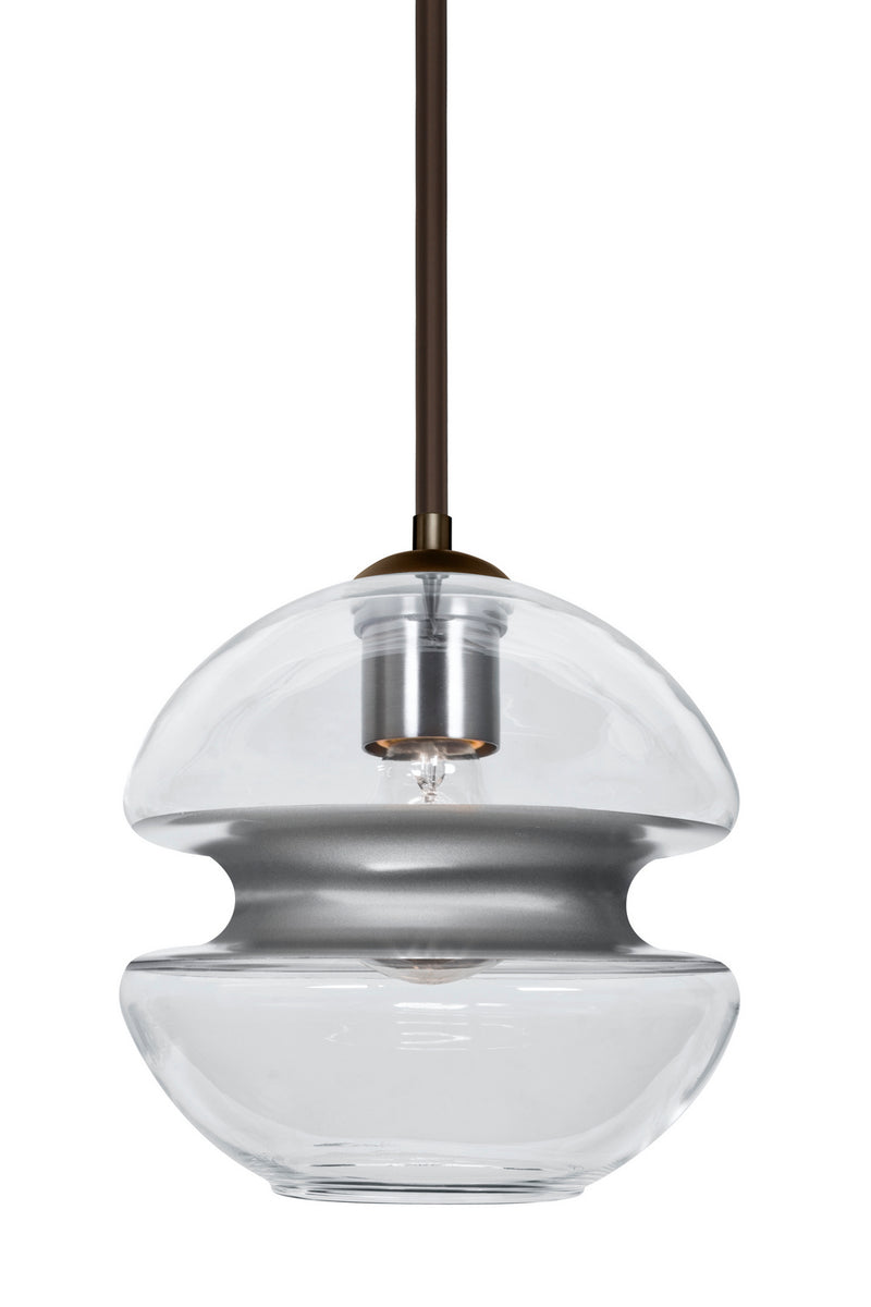 Besa 1TT-HULA8SL-BR One Light Pendant, Bronze