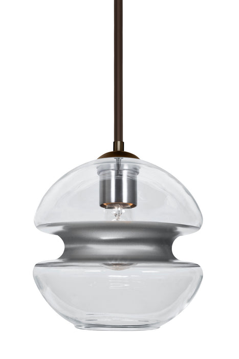 Besa 1TT-HULA8SL-BR One Light Pendant, Bronze