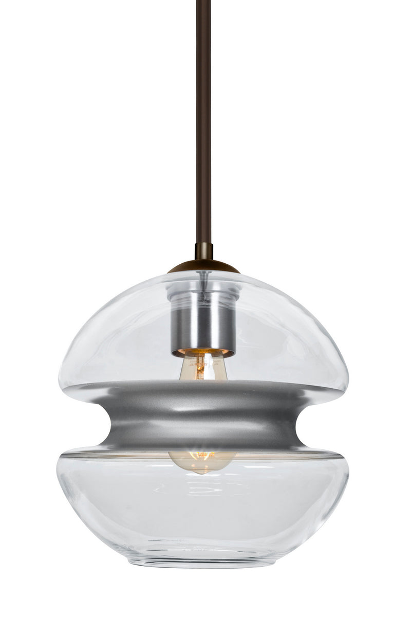 Besa 1TT-HULA8SL-EDIL-BR One Light Pendant, Bronze