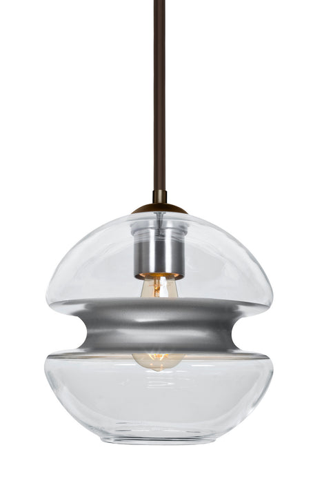 Besa 1TT-HULA8SL-EDIL-BR One Light Pendant, Bronze
