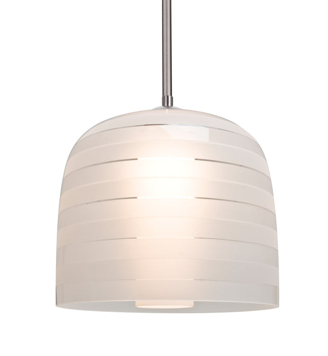 Besa 1TT-MITZI10FR-SN One Light Pendant, Satin Nickel