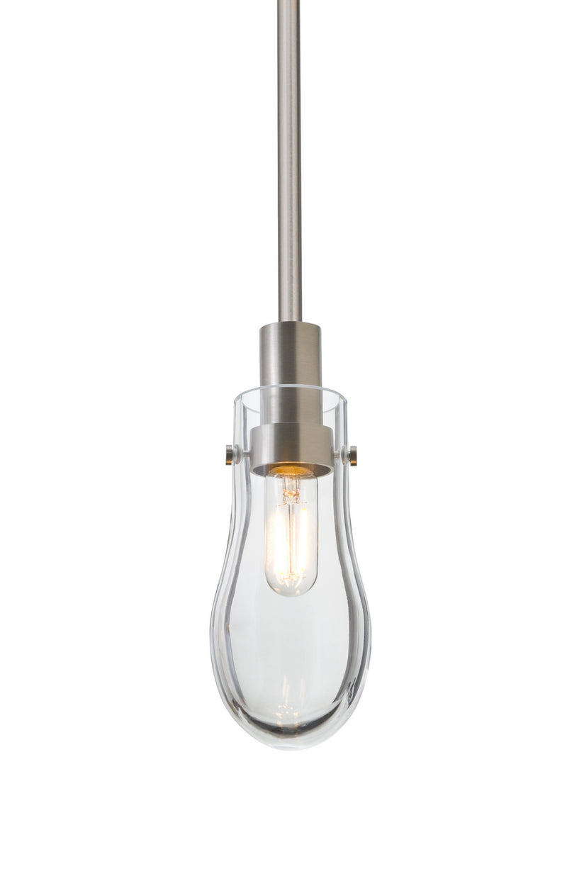 Besa 1TT-WISHCL-SN One Light Pendant, Satin Nickel