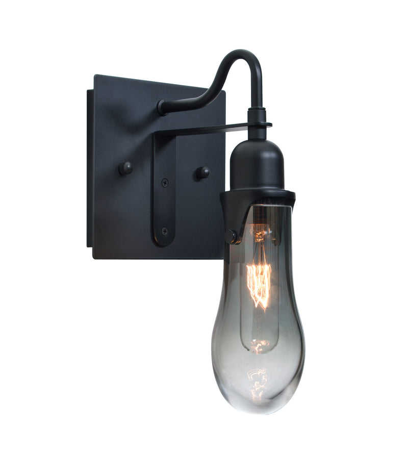 Besa 1WG-WISHSM-BK One Light Wall Sconce, Black