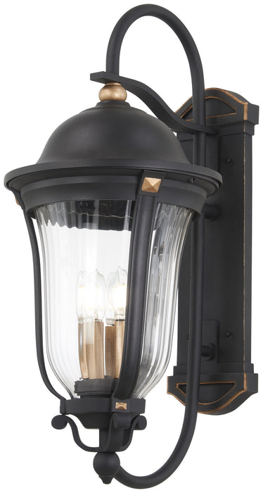 Minka-Lavery 73233-738 Three Light Outdoor Wall Mount, Sand Coal And Vermeil Gold